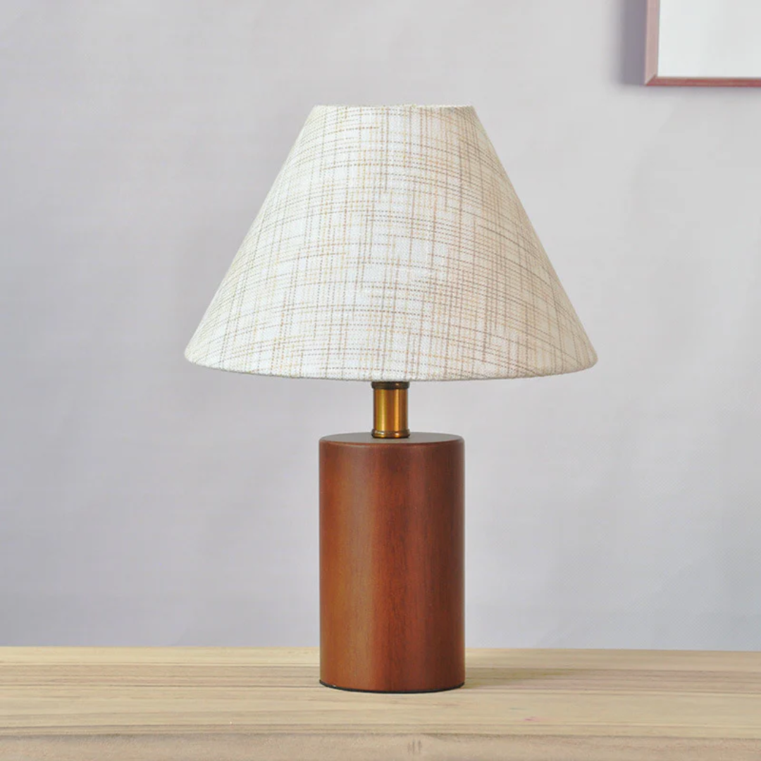 Korean Retro Style Wood Table Lamp