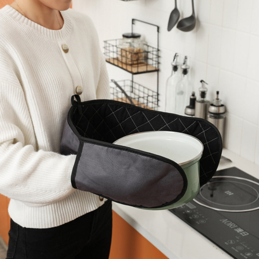 Extra Long Non-Slip Kitchen Mitt for Heat Protection