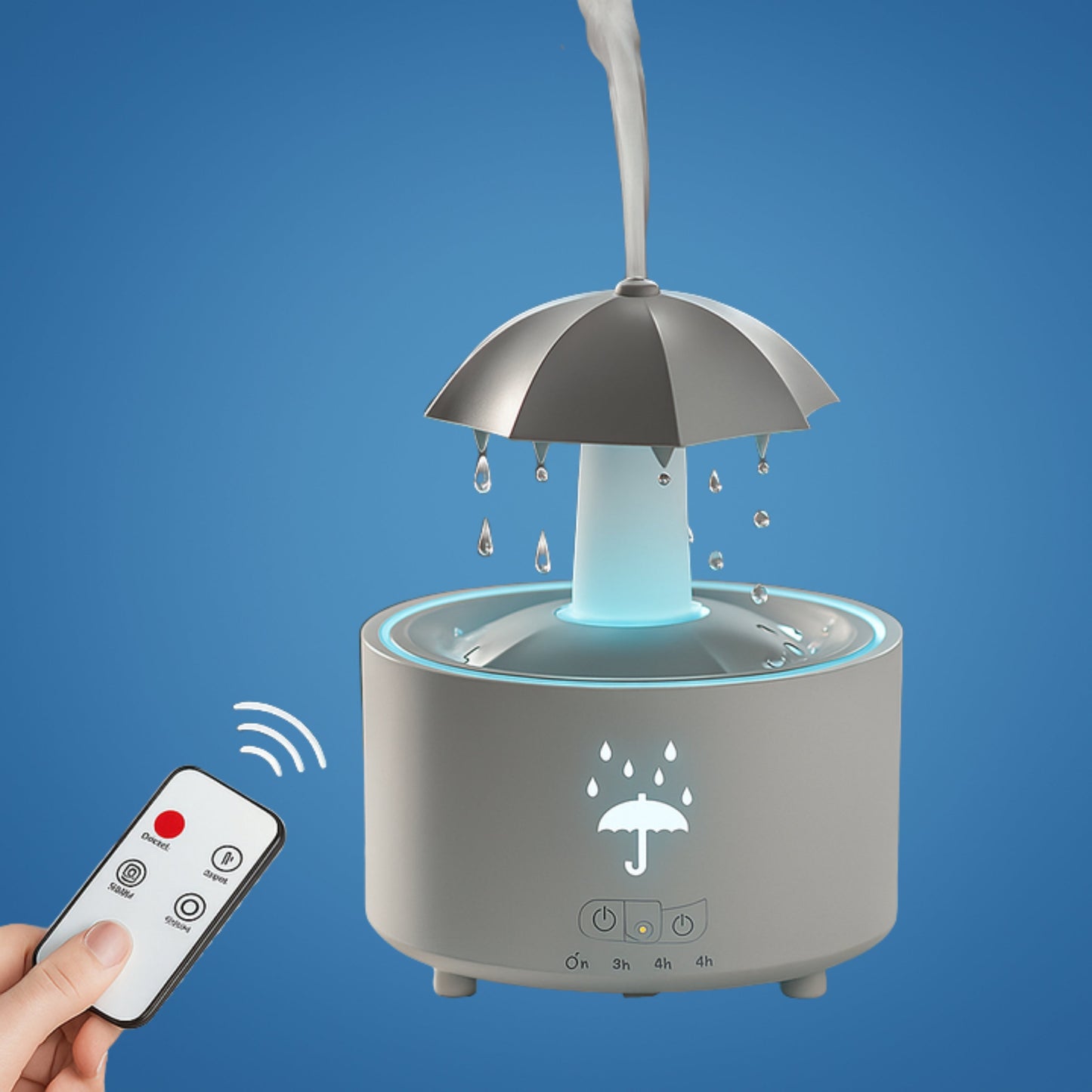 Ultrasonic Aroma Diffuser with Rotating Umbrella Mist and LED Night Light