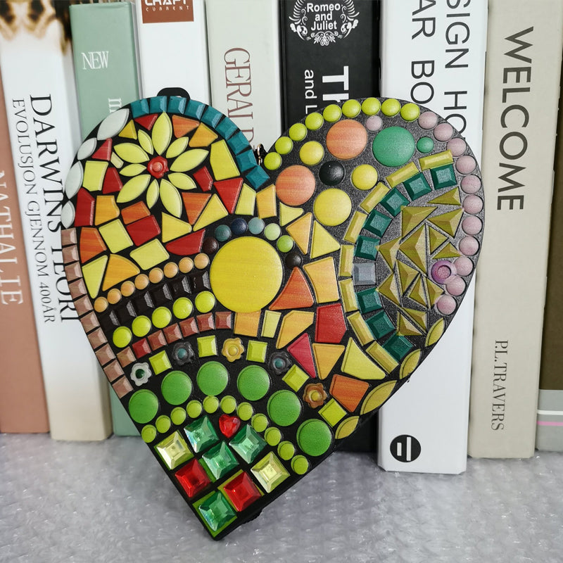 Handcrafted Mosaic Heart Garden Decoration