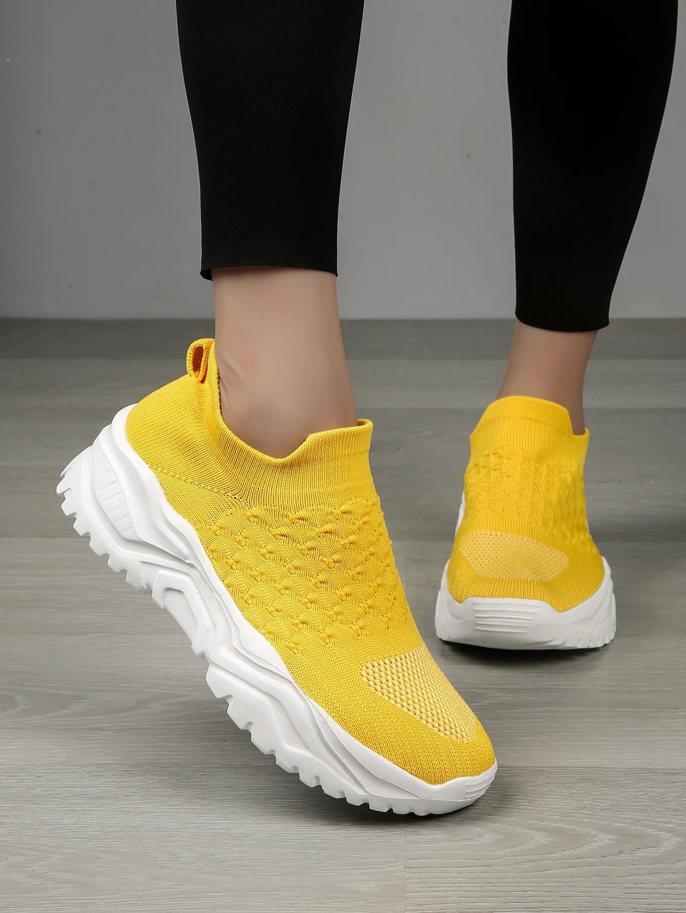 Women's Orange and White Ortho Cloud Slip-On Shoes