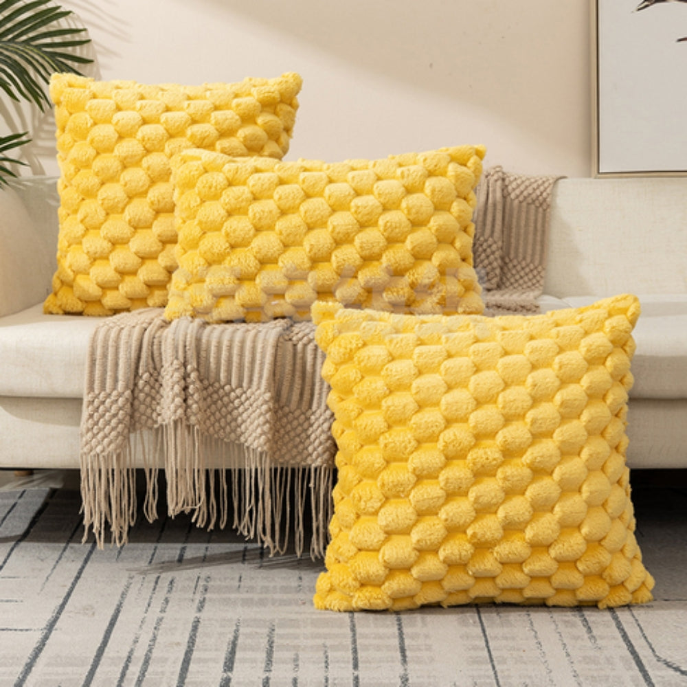 3D Plush Marshmallow Cushion Cover in Cream White