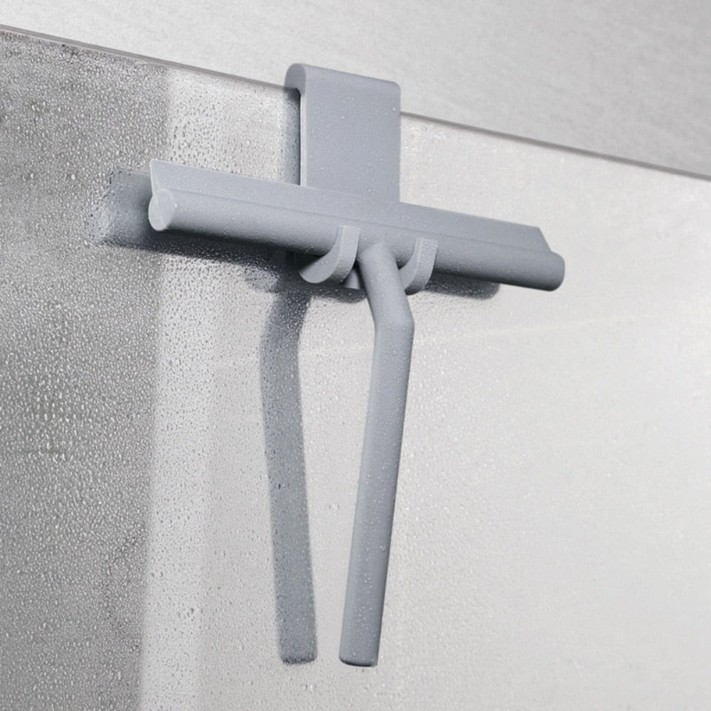 Silicone-Coated Modern Shower Squeegee with Hook