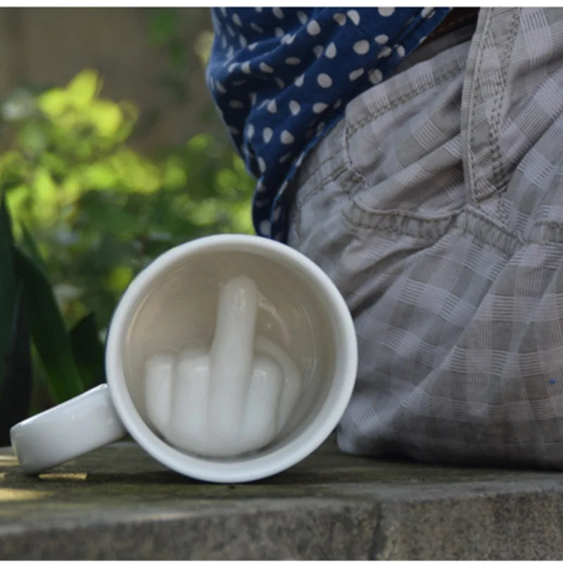 Funny Middle Finger Ceramic Coffee Mug