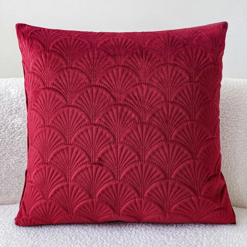 Coastal Velvet Scallop Cushion Cover