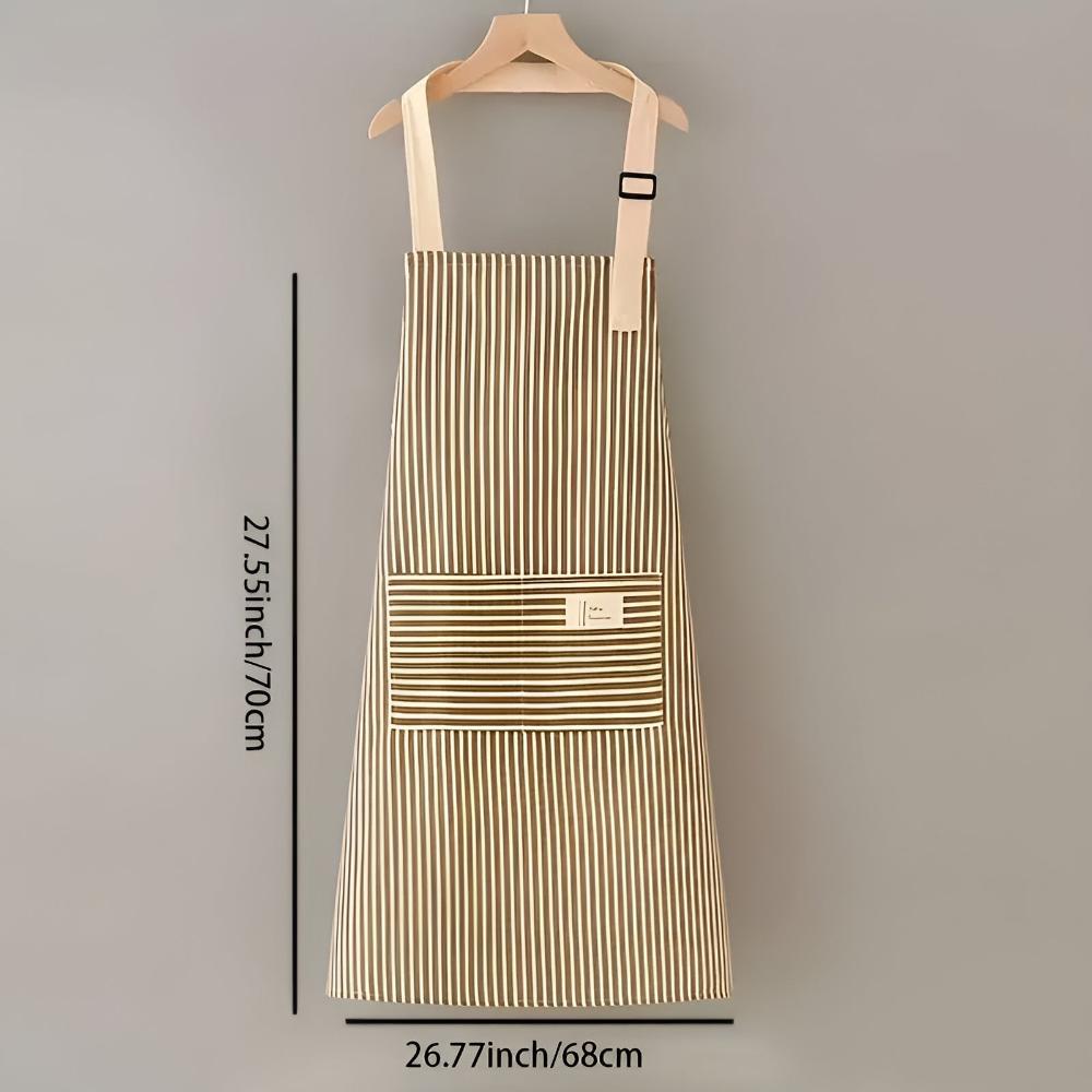 Striped Cotton-Linen Apron in Vibrant Colors