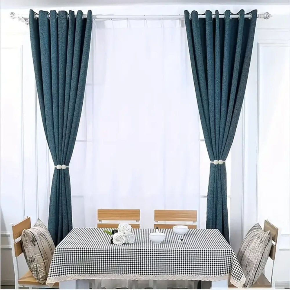 Magnetic Faux Pearl Curtain Tie Backs - 2 Piece Set