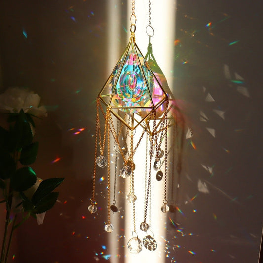 Crystal Beauty Wind Chime with K9 Crystals and Natural Stones
