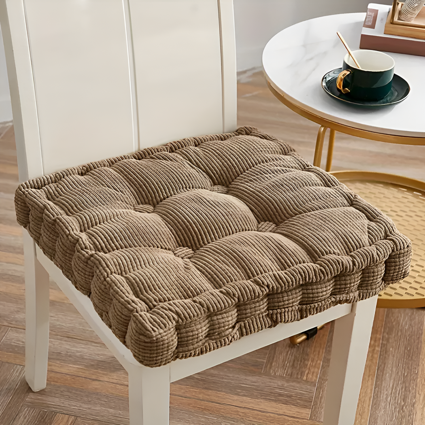 Stackable Soft Corduroy Chair Cushions