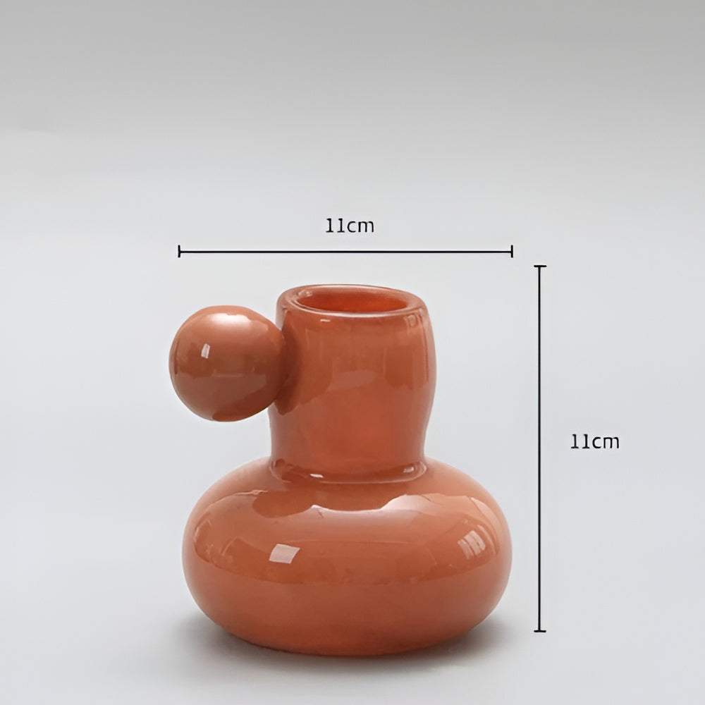Colorful Round Glass Candle Holder