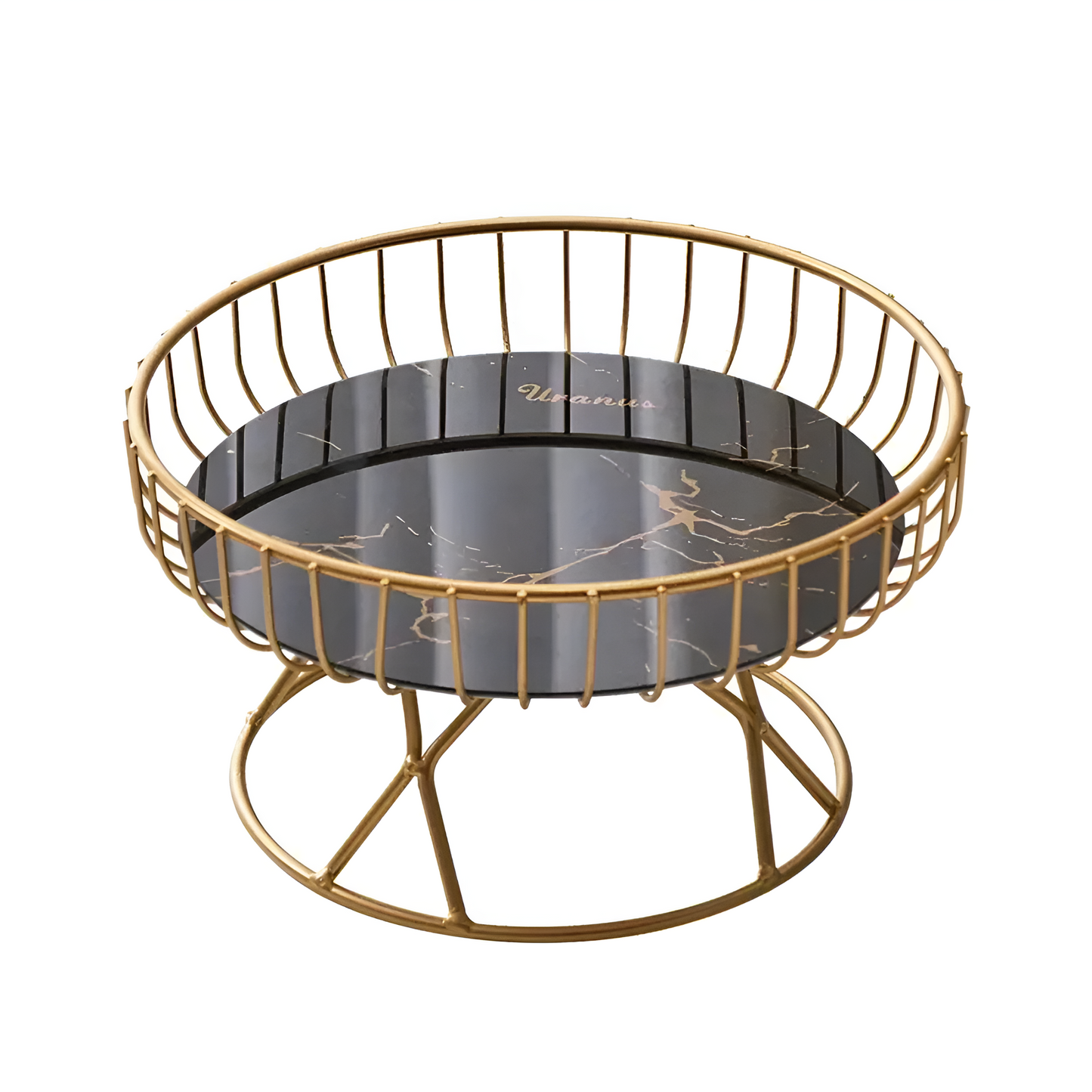 Luxury Handmade Marble Serving Tray with Gold Handles
