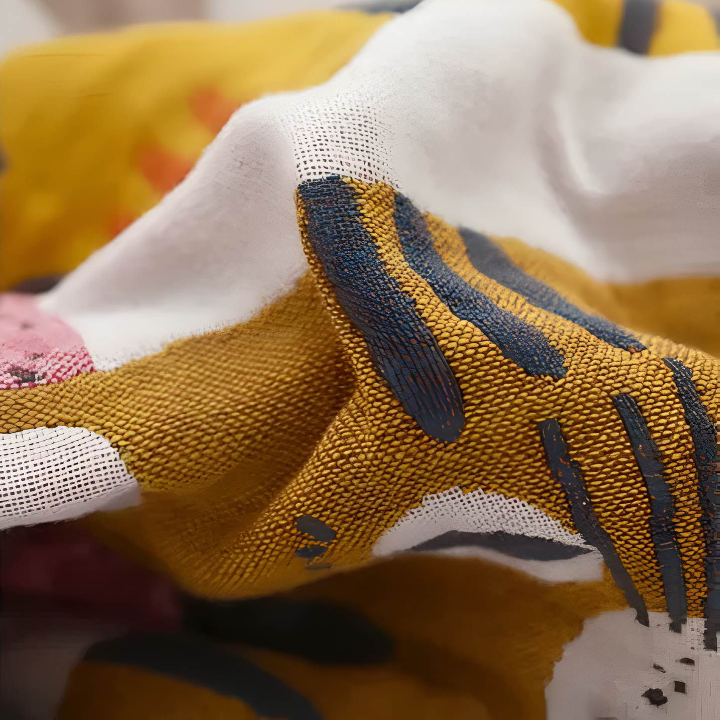Reversible Cotton Cat-Themed Blanket for Kids