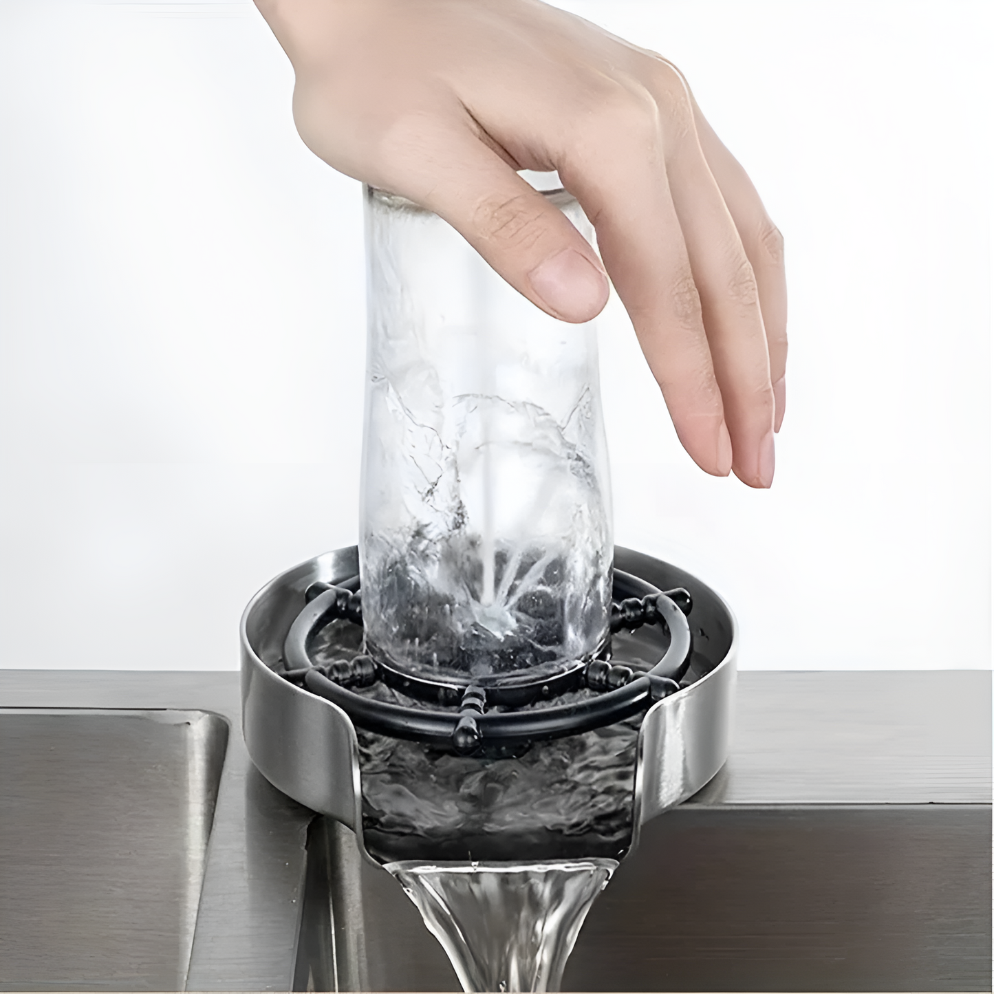 Automatic High-Pressure Glass Rinser for Quick Cleaning