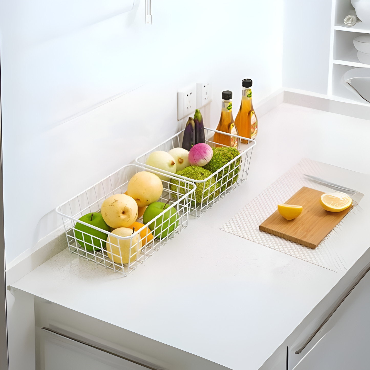 Modern Geometric Wire Storage Basket
