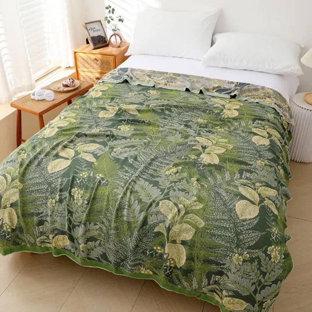 Bamboo Fiber Cooling Blanket with Jacquard Texture