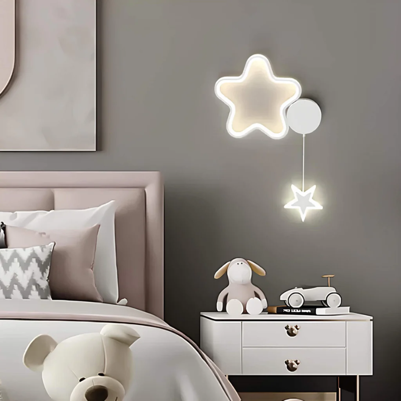 Magical Cloud and Star Wall Lamp with Moon LED Light