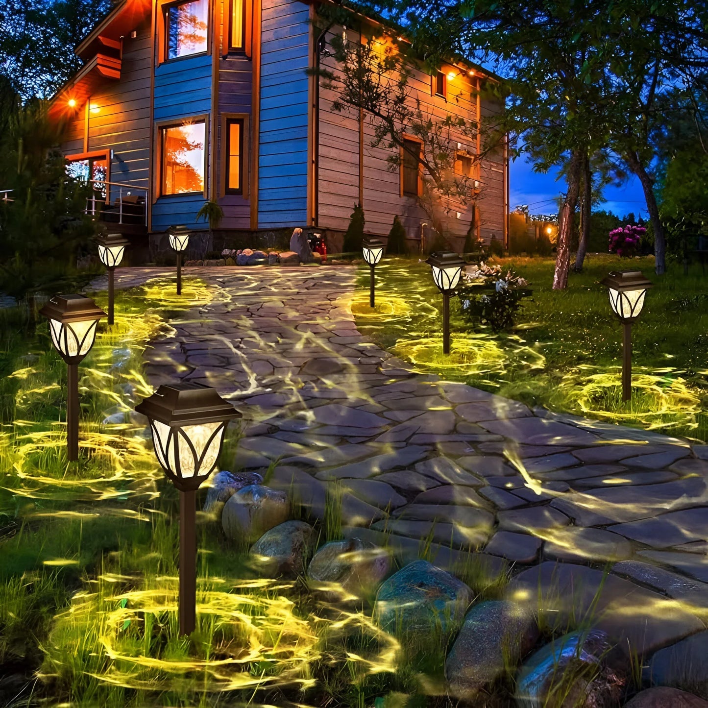 Solar Garden Light with Durable Weatherproof Design