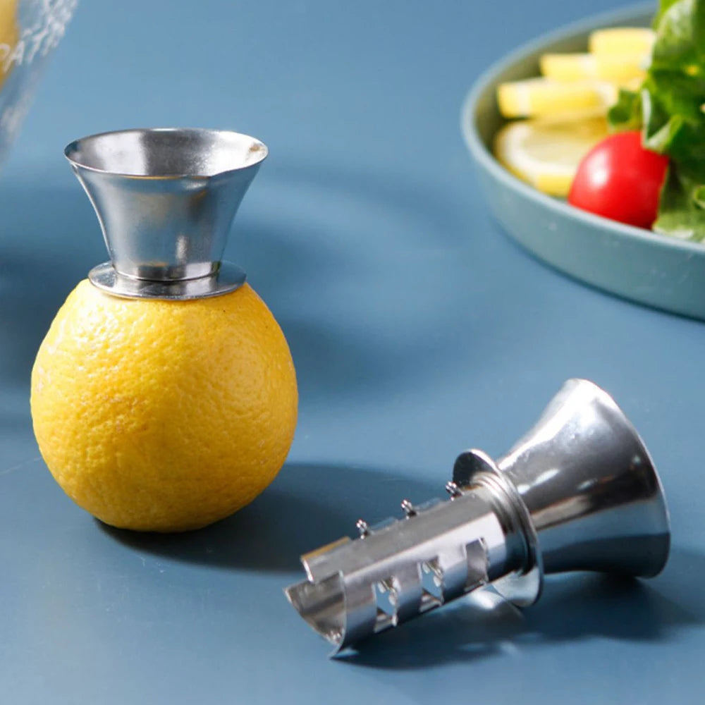 Stainless Steel Manual Citrus Juicer with Built-In Filter