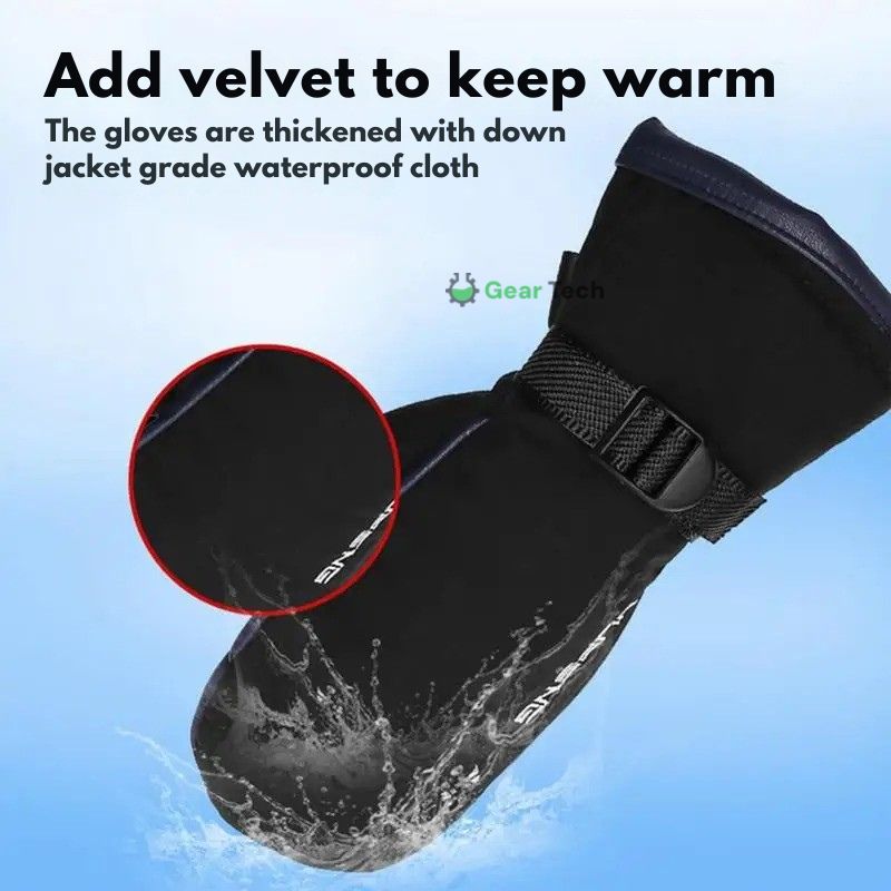 USB Rechargeable Waterproof Heated Mittens with Double-Sided Heating