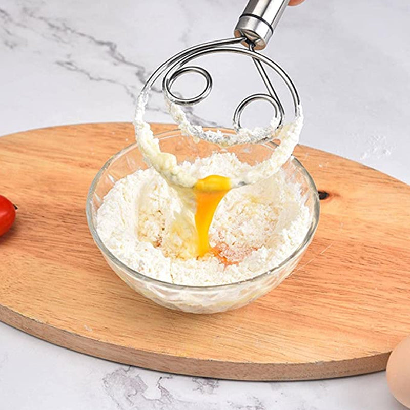 Ergonomic Stainless Steel Dough Whisk for Easy Mixing