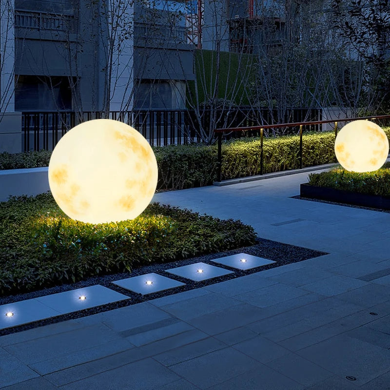 Moon-Shaped Outdoor Garden Lamp with USB Power
