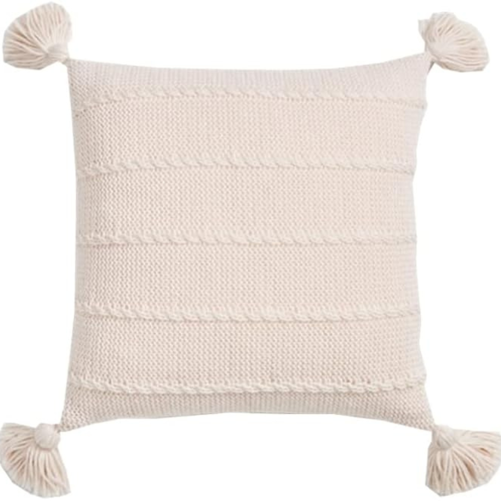 Nordic Knitted Tassel Throw Pillow