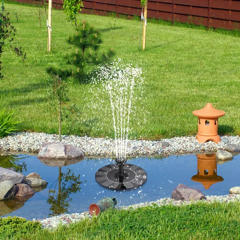 Solar-Powered Floating Fountain with 8 Fountain Heads