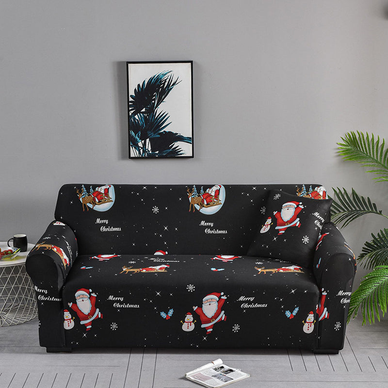 Christmas Elastic Sofa Cover for All Sizes - Polyester Stretch Protector