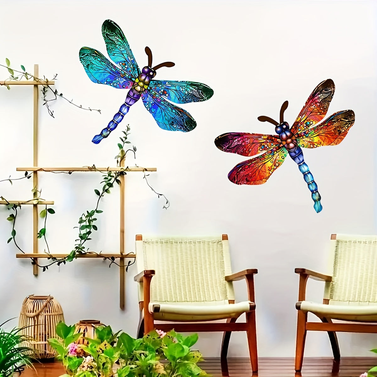 Vibrant Metal Dragonfly Wall Art for Indoor and Outdoor Decor