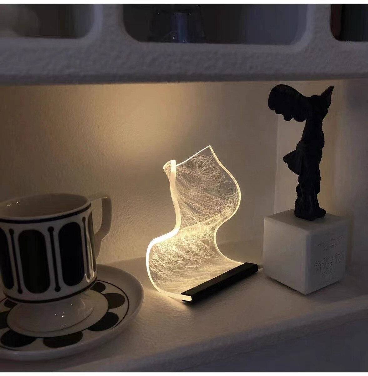 Artsy LED Glass Table Lamp - Mini & Regular Sizes