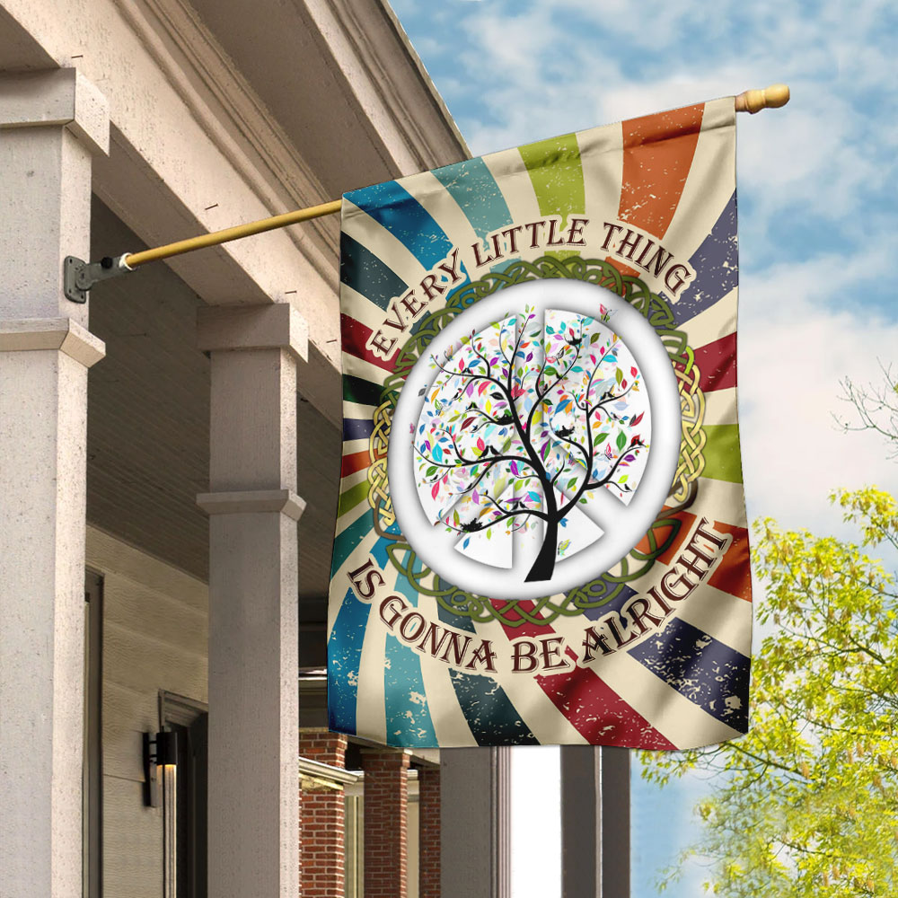 Double-Sided Canvas Every Little Thing Is Gonna Be Alright Flag