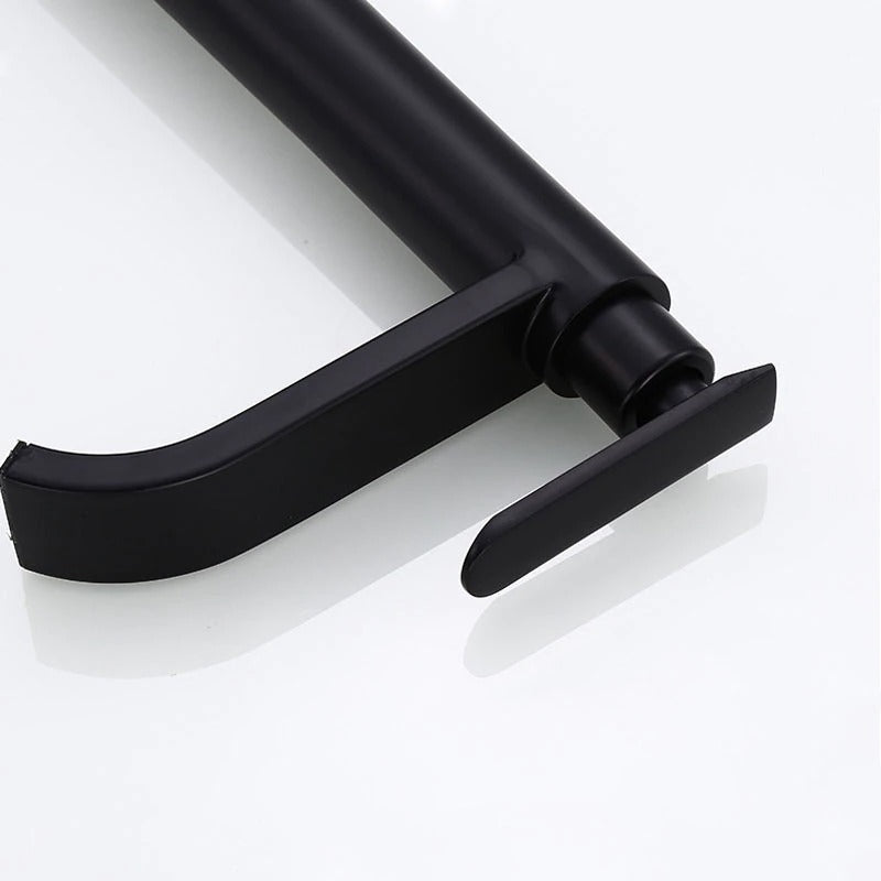 Matte Black Single Handle Cold Water Faucet for Sink