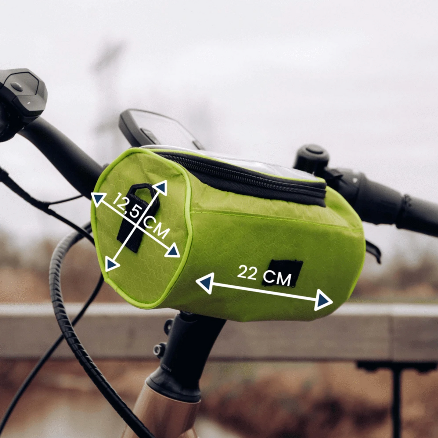 Waterproof Bike Bag with Touchscreen Window and Secure Mounting