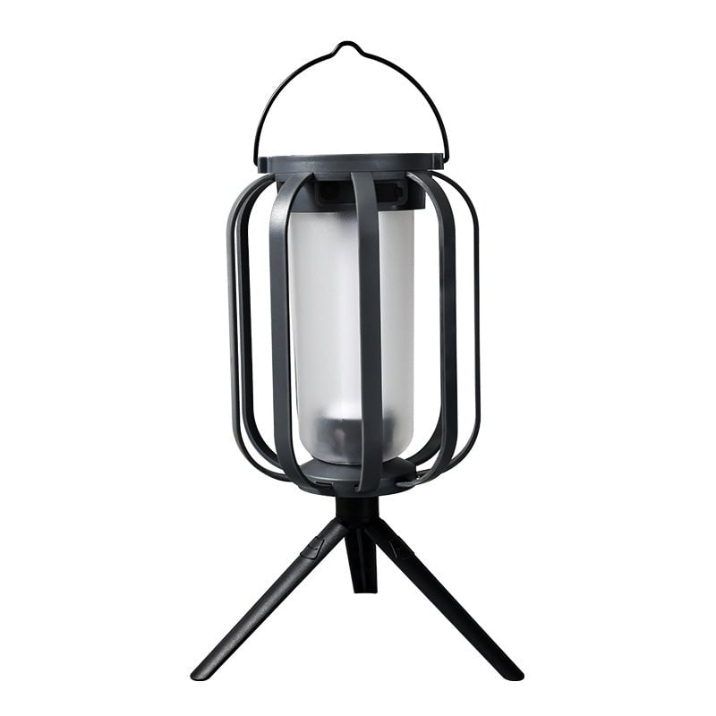 Solar and USB Rechargeable LED Lantern with Flame Effect
