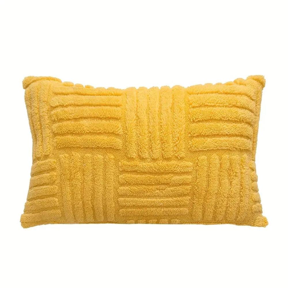 Plush Faux Fur Striped Cushion Cover