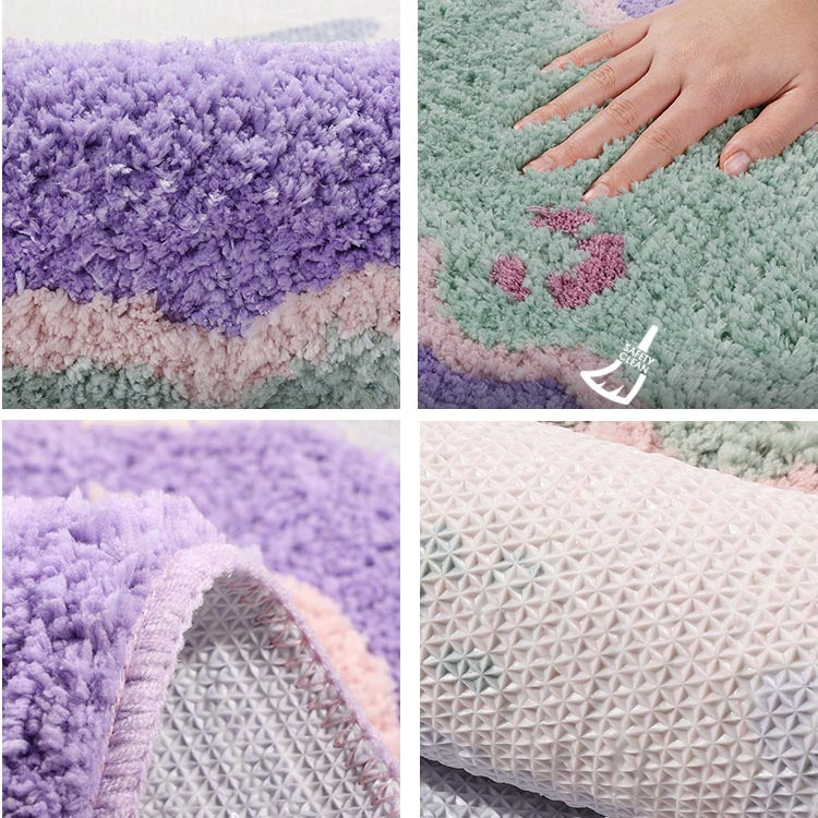 Floral Non-Slip Bath Mat - Plush and Absorbent