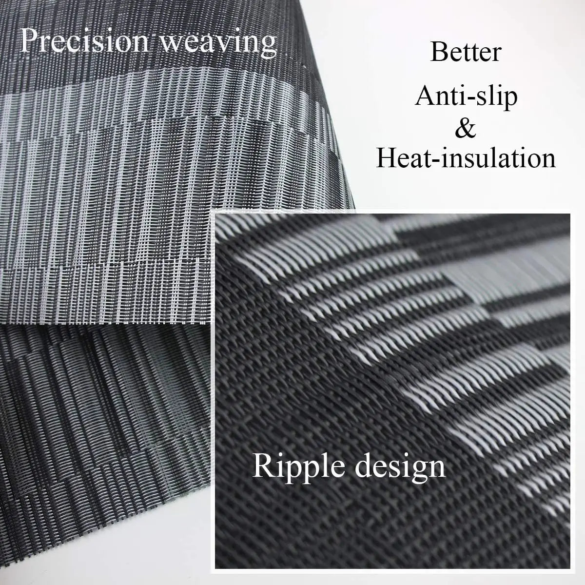 Washable Heat-Resistant PVC Table Mats - Set of 4