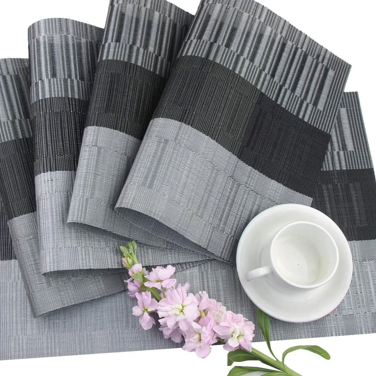 Washable Heat-Resistant PVC Table Mats - Set of 4