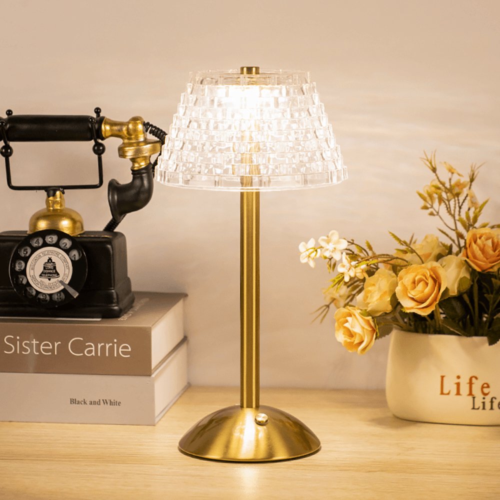 Rechargeable LED Table Lamp with Dimming Function and Color Temperature Options