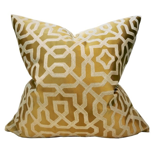 Luxury Gold Satin Pillowcase - Soft Polyester Cushion for Elegant Home Decor