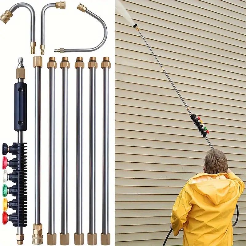 4000 PSI Telescoping Pressure Washer Wand Set for Gutter and Roof Cleaning