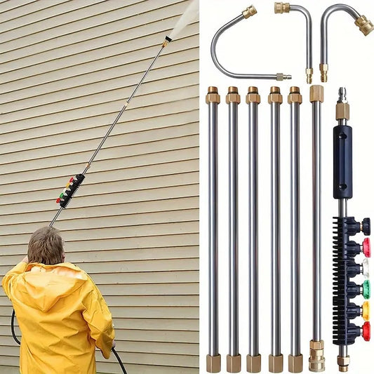 4000 PSI Telescoping Pressure Washer Wand Set for Gutter and Roof Cleaning