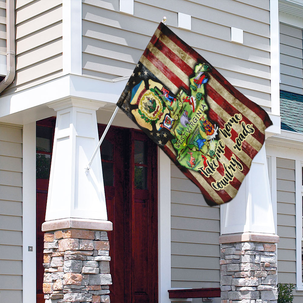 Double-Sided West Virginia State Flag - Custom Printed Canvas