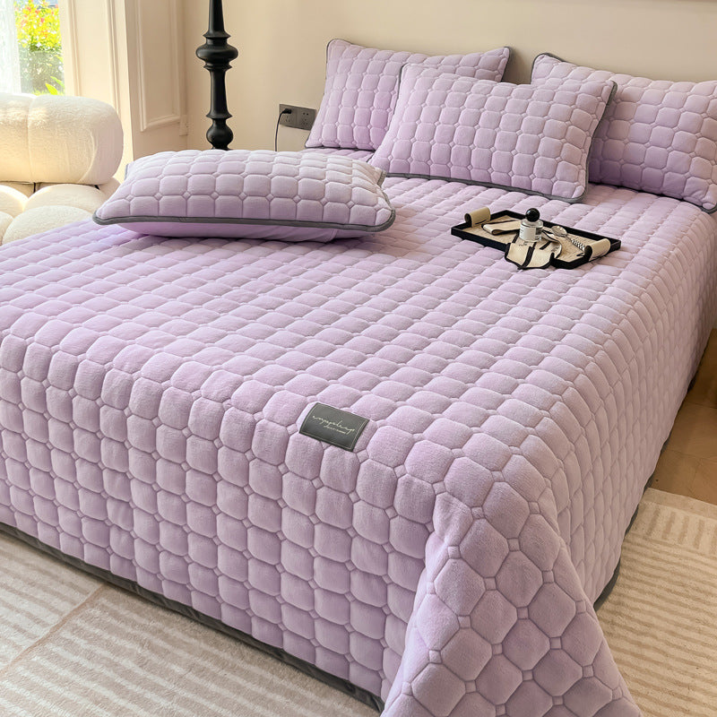 Plush Square Textured Throw Blanket – Soft Cozy Sofa and Bed Cover
