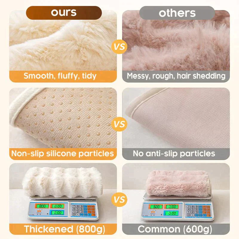 Thick Rabbit Fleece Plush Sofa Cover
