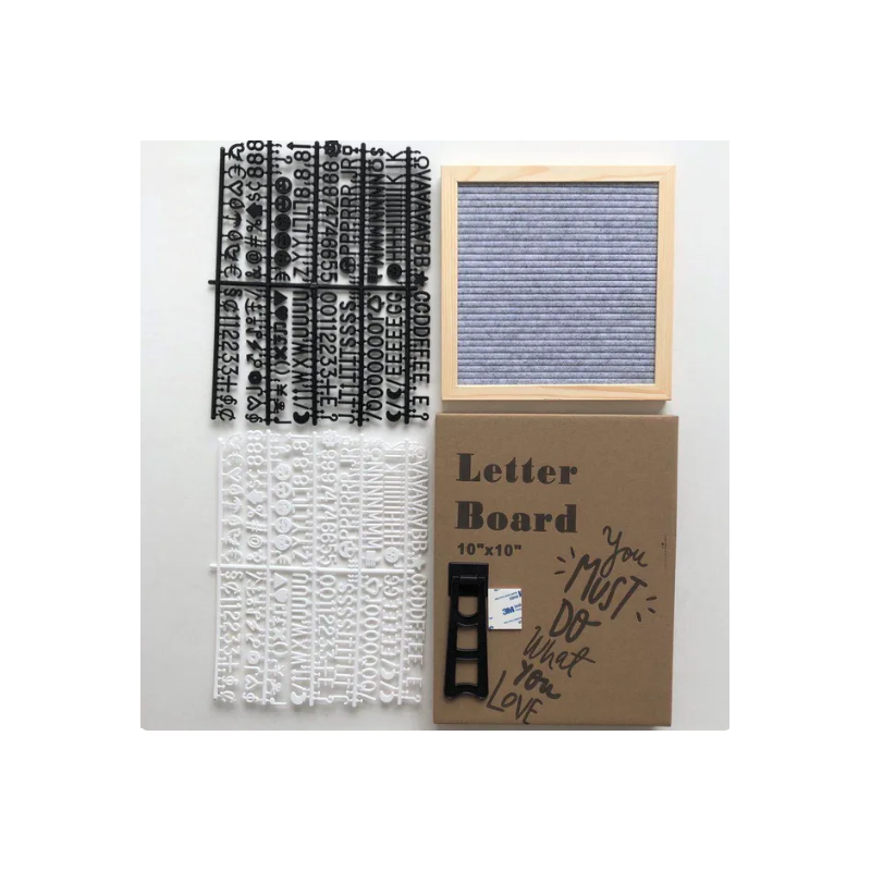 Felt Letter Message Board with Wood Stand