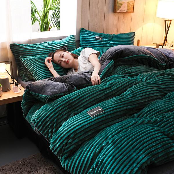 Thick Corduroy Velvet Bedding Set - Cozy Winter Comfort