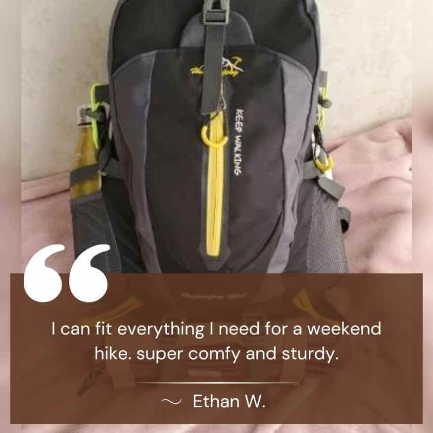 40L Lightweight Waterproof Hiking Backpack with Adjustable Straps