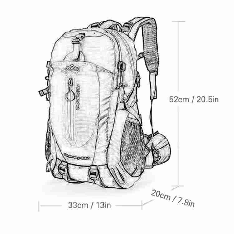 40L Lightweight Waterproof Hiking Backpack with Adjustable Straps