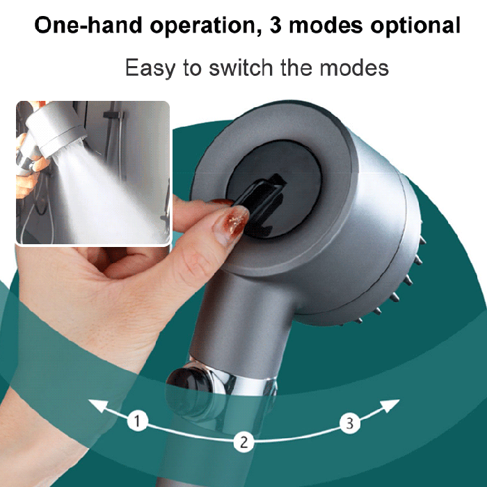 PowerSpray Showerhead with 200% Pressure Boost and 9-Layer Filtration